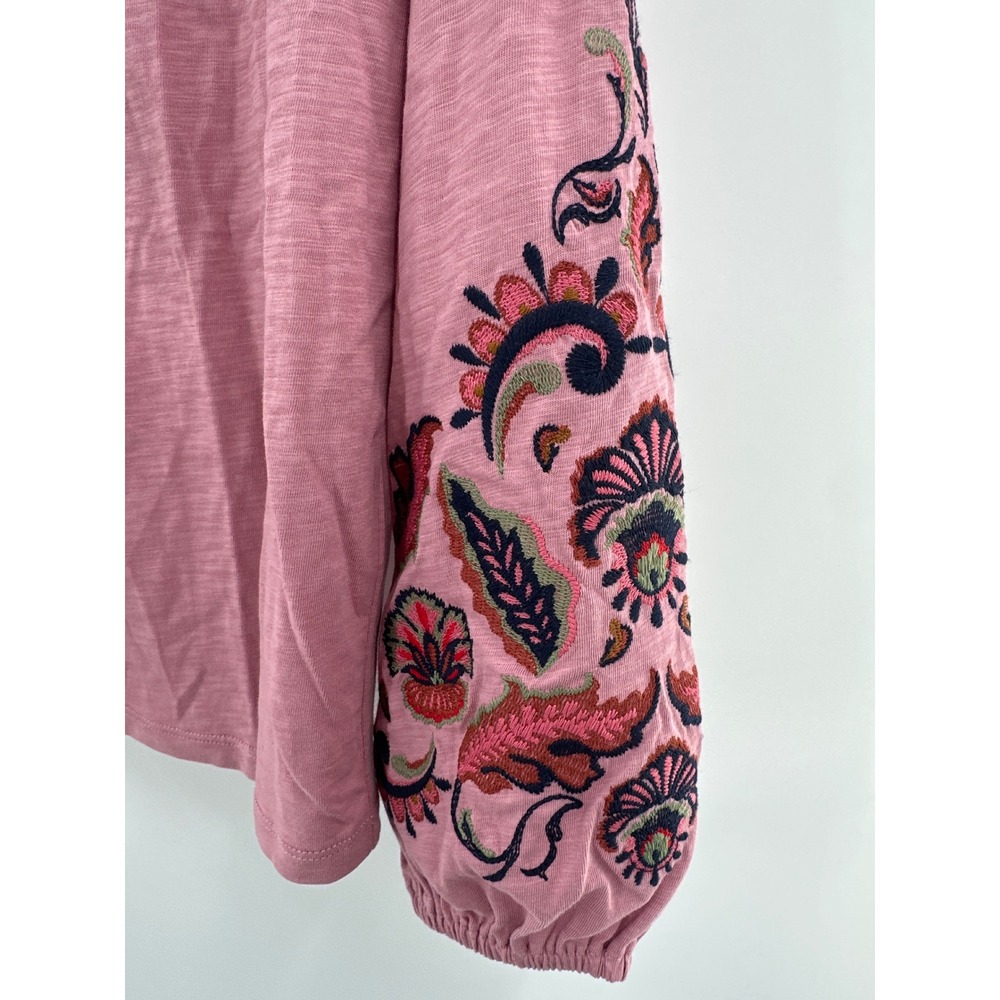 Boden Alma Embroidered Shirt Pink Embroidered 6 - Picture 6 of 8